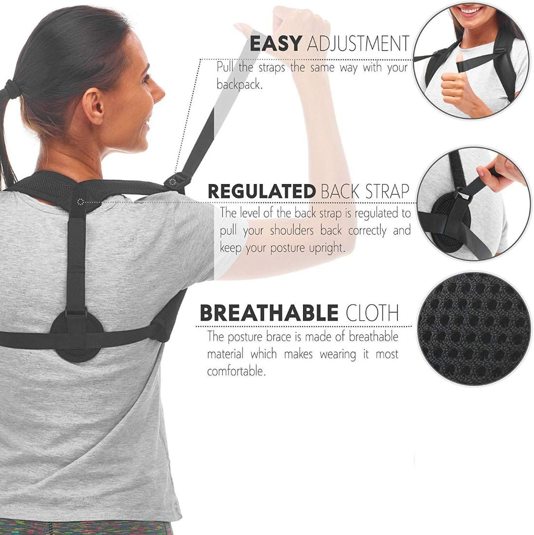 NuAlign Pro-Mesh Posture Corrector Brace